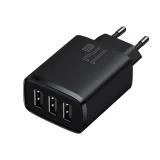 Kompakt 3x USB 17 W-os fali töltő, fekete 2
