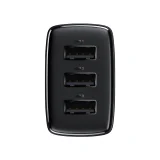 Kompakt 3x USB 17 W-os fali töltő, fekete 3