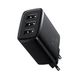 Kompakt 3x USB 17 W-os fali töltő, fekete 4