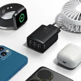 Kompakt 3x USB 17 W-os fali töltő, fekete 8