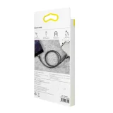 Tartós fonott kábel iPhone-hoz USB – Lightning QC3.0 2,4 A 1 m fekete-szürke 9