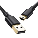 USB–mini USB kábel, 480 Mbps, 3 m, fekete
