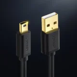 USB–mini USB kábel, 480 Mbps, 3 m, fekete 6
