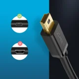 USB–mini USB kábel, 480 Mbps, 3 m, fekete 7
