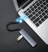 USB-C hub – 4x USB 3.2 USB-C tápellátási porttal, szürke 10