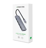 USB-C hub – 4x USB 3.2 USB-C tápellátási porttal, szürke 5