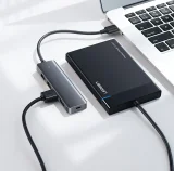 USB-C hub – 4x USB 3.2 USB-C tápellátási porttal, szürke 6
