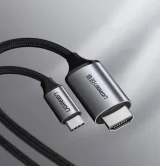 HDMI–USB-C adapterkábel, 4K 60 Hz, 1,5 m, fekete és szürke 4