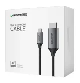 HDMI–USB-C adapterkábel, 4K 60 Hz, 1,5 m, fekete és szürke 5