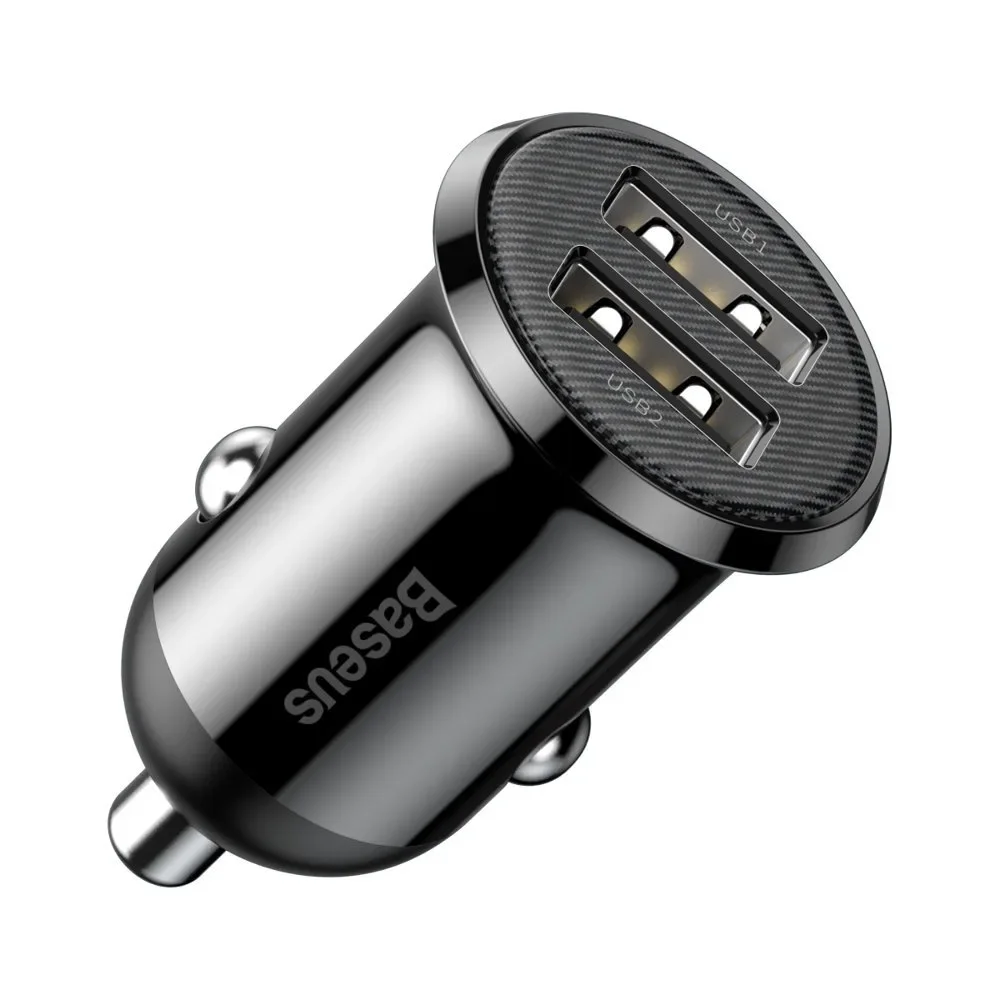 Grain PRO 2x USB 4,8 A autós töltő, fekete