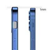 Ultra-vékony, átlátszó tok fémkerettel iPhone 12 mini-hez, fekete 4
