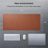 Csúszásgátló gamer laptop egérpad asztalra, 90x40 cm, barna 6