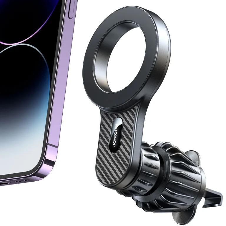 Mágneses autós tartó iPhone-hoz MagSafe-vel, szellőzőnyíláshoz, fekete