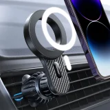 Mágneses autós tartó iPhone-hoz MagSafe-vel, szellőzőnyíláshoz, fekete 8