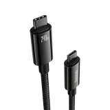 Fonott USB-C kábel 480 Mb/s 240 W Tungsten Gold 3 m Fekete 2