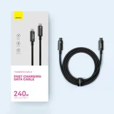 Fonott USB-C kábel 480 Mb/s 240 W Tungsten Gold 3 m Fekete 5