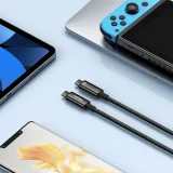 Fonott USB-C kábel 480 Mb/s 240 W Tungsten Gold 3 m Fekete 7