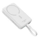 Mini MagSafe Power Bank 10000mAh 30W 0,3 m-es USB-C kábellel, fehér
