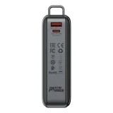 20000 mAh-s M4 PD 67 W-os power bank beépített USB-C kábellel, fekete 5
