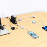 Free2Draw Mini 1 m-es fekete 100 W-os USB-C behúzható kábel 5