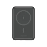 10000 mAh-s vezeték nélküli MagSafe power bank USB-A és USB-C portokkal, állványfunkcióval, fekete 2