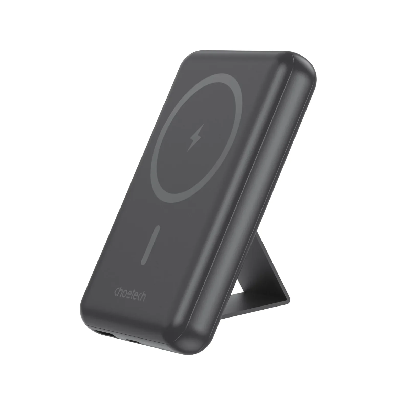 10000 mAh-s vezeték nélküli MagSafe power bank USB-A és USB-C portokkal, állványfunkcióval, fekete 10000 mAh-s vezeték nélküli MagSafe power bank USB-A és USB-C portokkal, állványfunkcióval, fekete