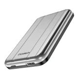 Kicsi, könnyű, 5000 mAh-s MagSafe USB-A USB-C vezeték nélküli power bank, ezüst