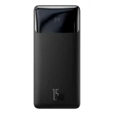 30000 mAh-s, 15 W-os Bipow powerbank + 4 az 1-ben USB-kábel (microUSB / Lightning / 2x USB-C, 1,2 m, fekete) 2