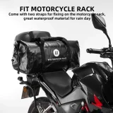 Praktična vodootporna motociklistička torba montirana na sjedalu, 55 L, crna 4