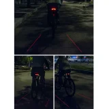 Stražnja biciklistička svjetiljka s daljinskim upravljačem, laserom i funkcijom žmigavca USB-A 5