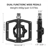 MTB kerékpár pedálkészlet Shimano SPD rögzítőkkel - fekete 5