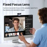 Full HD webkamera mikrofonokkal videofelvételekhez, USB-A - szürke 6