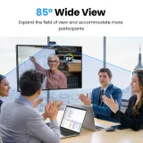 Full HD webkamera mikrofonokkal videofelvételekhez, USB-A - szürke 7