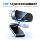 Full HD webkamera mikrofonokkal videofelvételekhez, USB-A - szürke 8