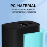 20 W-os USB-A és USB-C hálózati adapter, 100–240 V, fekete 10