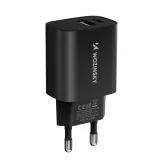 20 W-os USB-A és USB-C hálózati adapter, 100–240 V, fekete 2