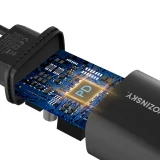 20 W-os USB-A és USB-C hálózati adapter, 100–240 V, fekete 4