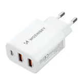100–240 V, 30 W, USB-C, 2x USB-A fali töltő, fehér 3