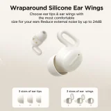 Cozydots sorozatú TWS vezeték nélküli fülhallgató Bluetooth 5.3-mal és zajszűréssel, fehér 8