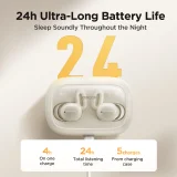 Cozydots sorozatú TWS vezeték nélküli fülhallgató Bluetooth 5.3-mal és zajszűréssel, fehér 9