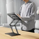 Készlet: alumínium laptop-tartó + okostelefon-tartó – fekete 7