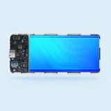 Airpow 20 W 10 000 mAh-s power bank 30 cm-es USB-A–USB-C kábellel – fehér 10