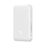 6000 mAh-s mágneses Mini Air 20 W-os power bank USB-C kábellel – Fehér 4