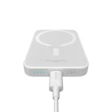 6000 mAh-s mágneses Mini Air 20 W-os power bank USB-C kábellel – Fehér 8