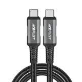 USB-C – USB4 PD3.1 5A kábel adatátvitelhez és 4K videóhoz, 1 m – szürke-fekete