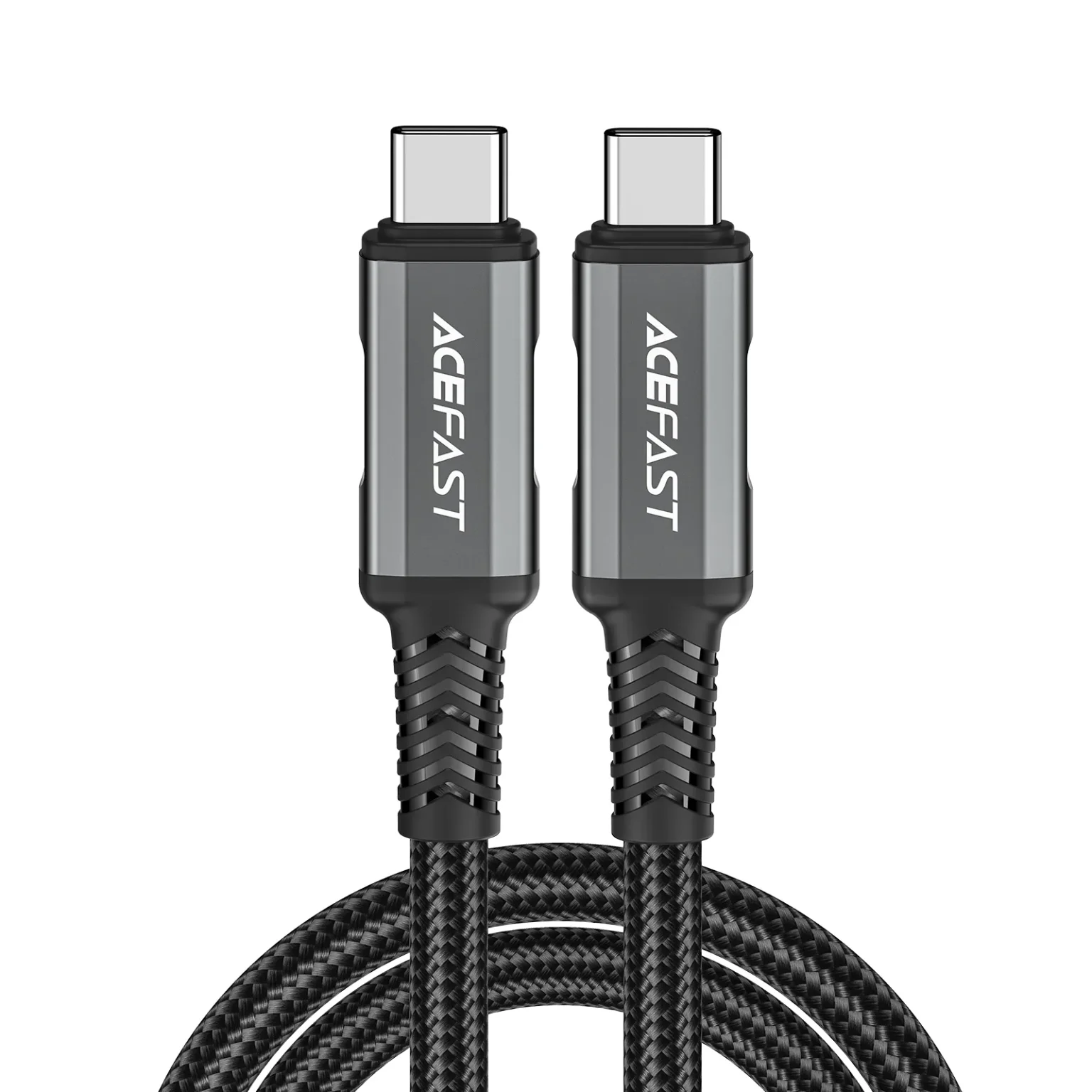 USB-C – USB4 PD3.1 5A kábel adatátvitelhez és 4K videóhoz, 1 m – szürke-fekete