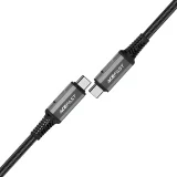 USB-C – USB4 PD3.1 5A kábel adatátvitelhez és 4K videóhoz, 1 m – szürke-fekete 2