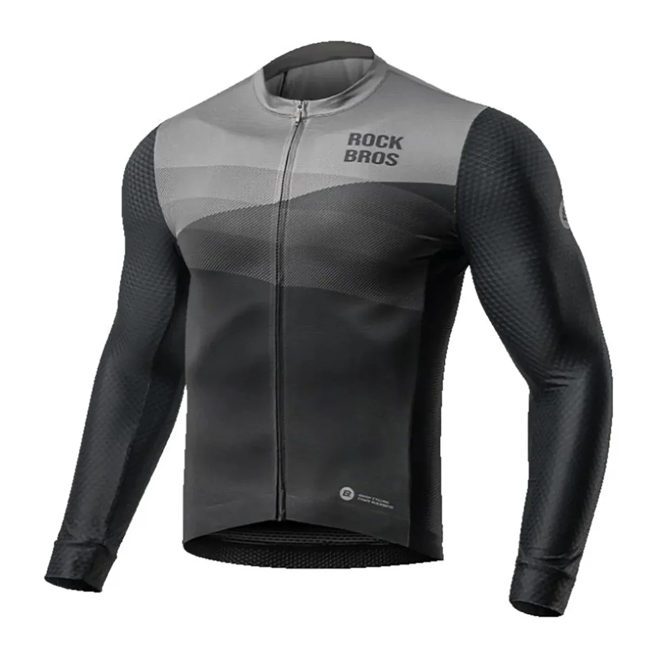 Langärmliges Radtrikot für Frühling/Sommer, Größe M – schwarz Langärmliges Radtrikot für Frühling/Sommer, Größe M – schwarz