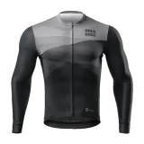 Langärmliges Radtrikot für Frühling/Sommer, Größe M – schwarz 2