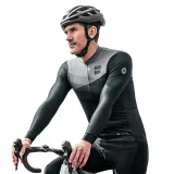 Langärmliges Radtrikot für Frühling/Sommer, Größe M – schwarz 4